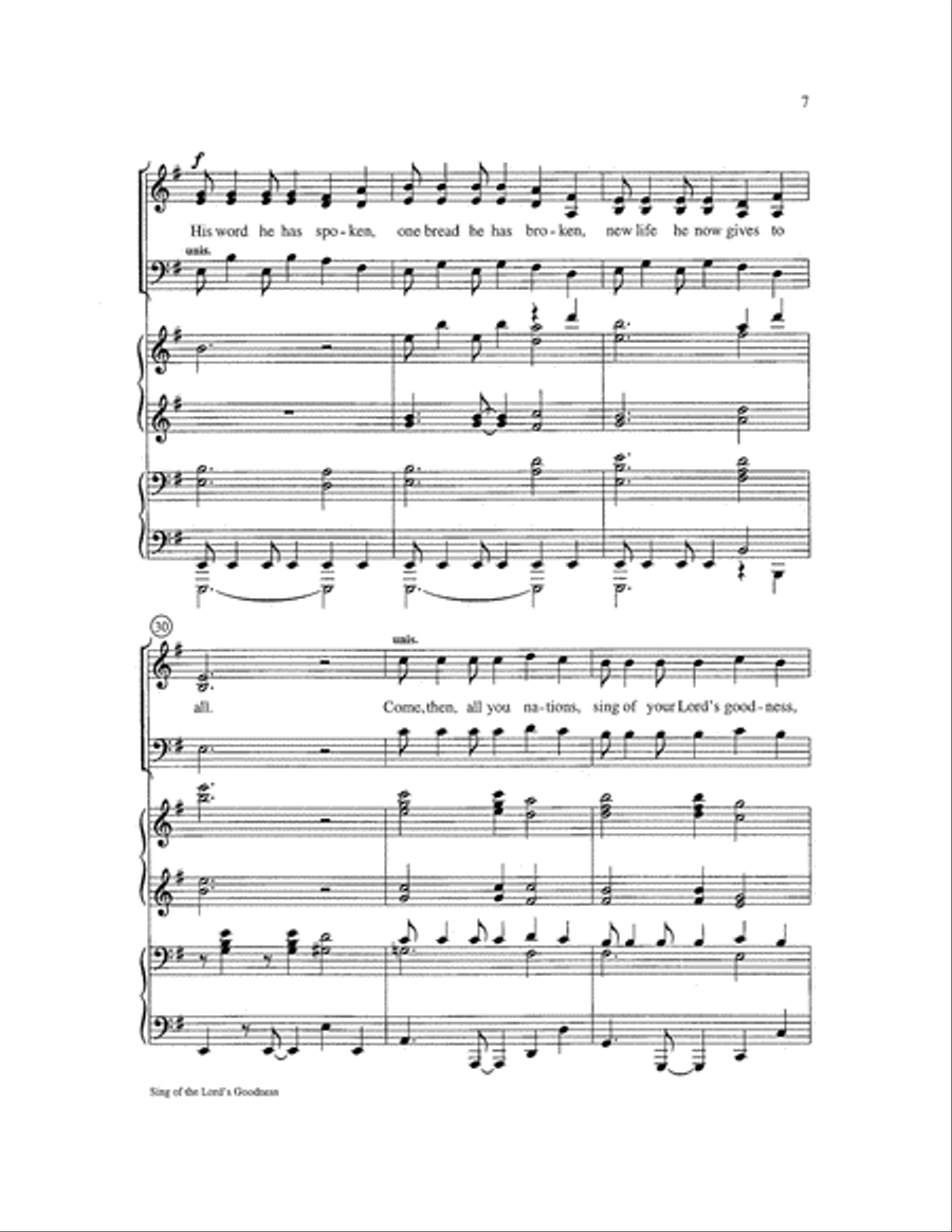 Sing of the Lord's Goodness Choir scores gallery preview page 7