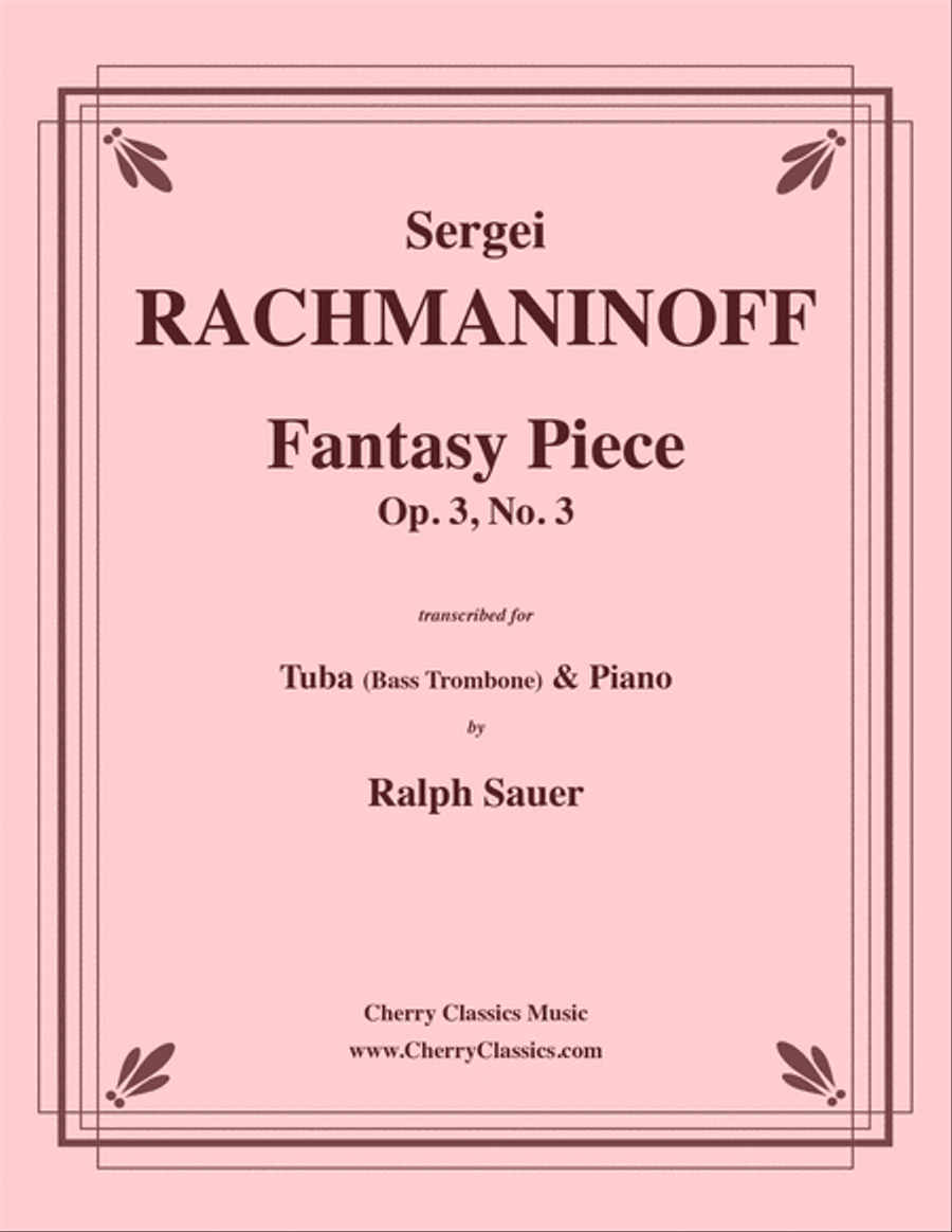 Fantasy Piece Op. 3 No. 3 for Tuba or Bass Trombone & Piano Trombone scores gallery preview page 1