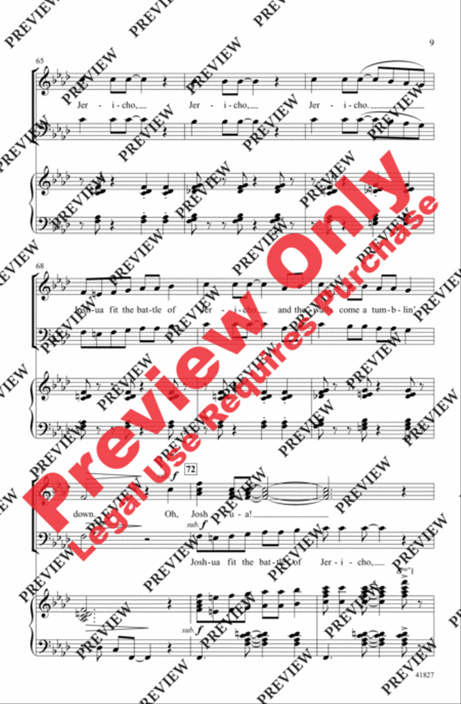 Battle of Jericho 3-Part scores gallery preview page 9