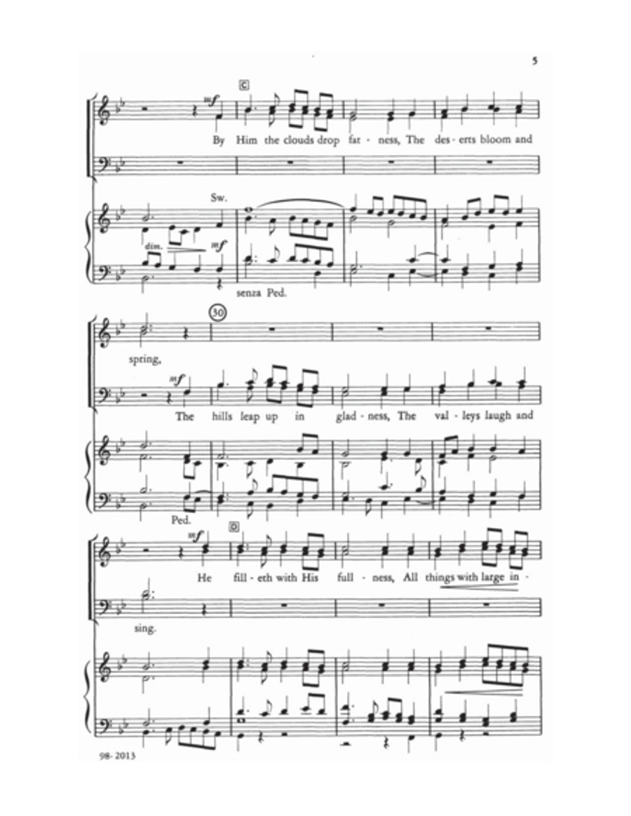 Sing to the Lord of Harvest (Willan) - SATB 4-Part scores gallery preview page 4