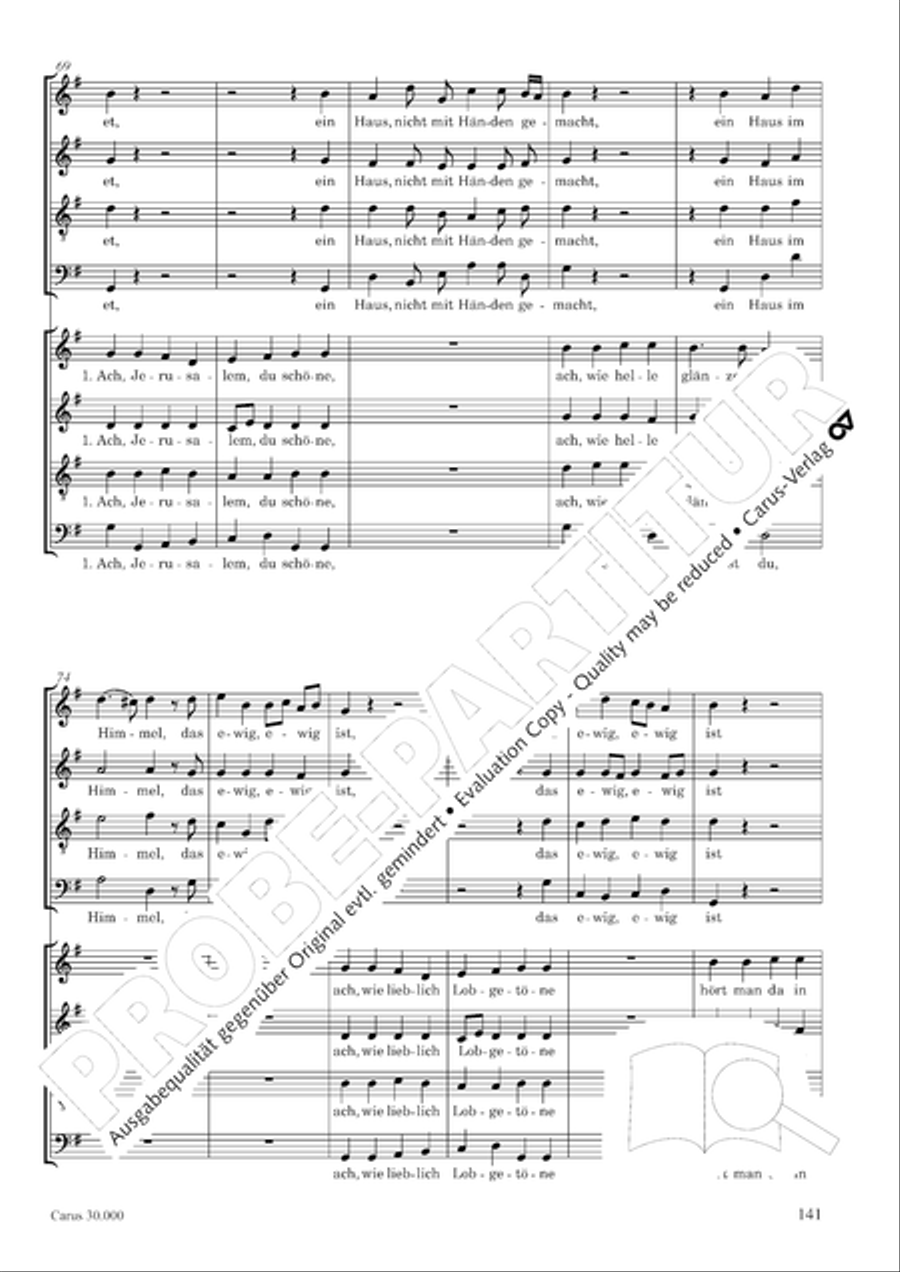 J.L. Bach: The complete motets Choir scores gallery preview page 148