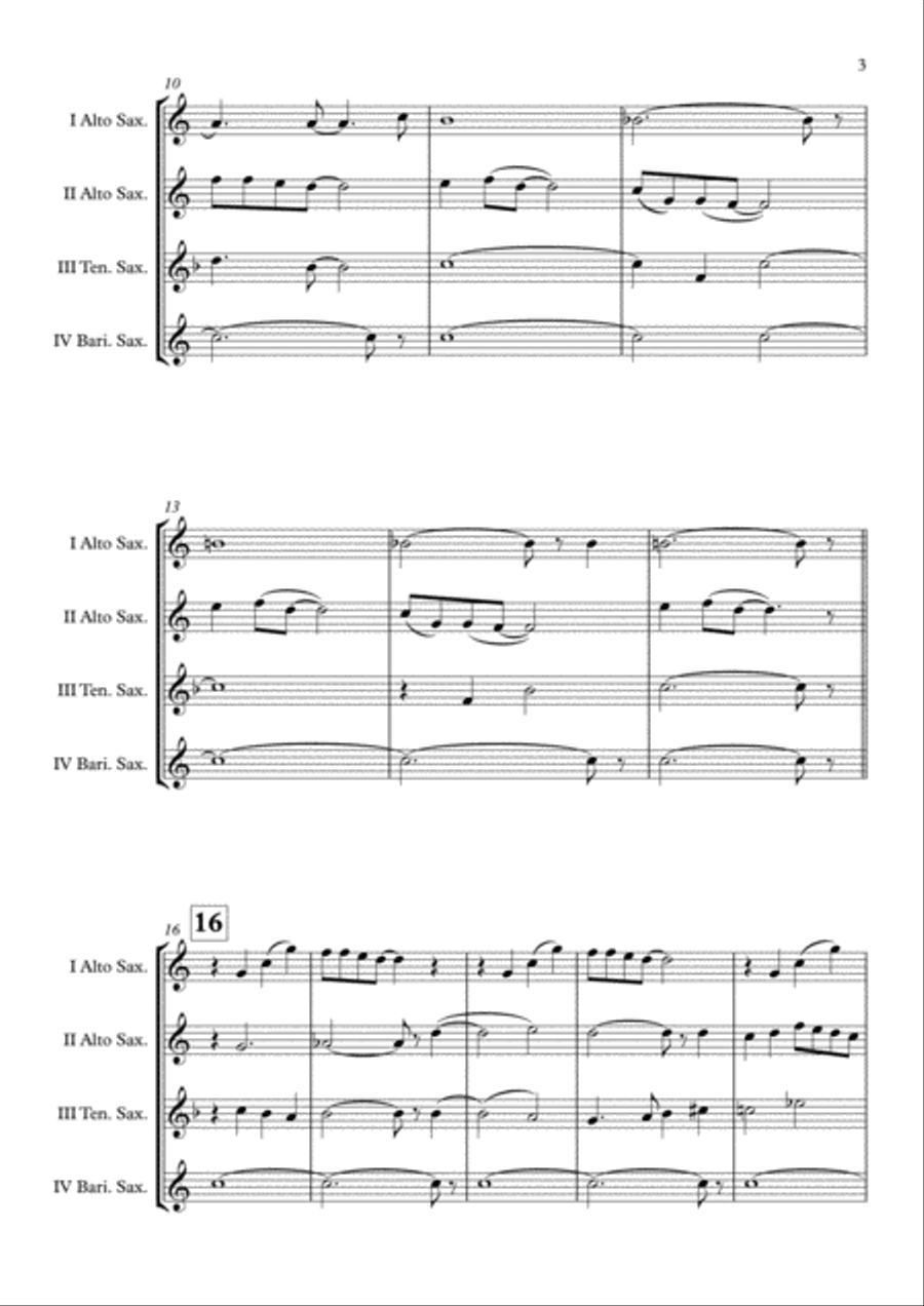 Overture Overture Saxophone Quartet scores gallery preview page 4