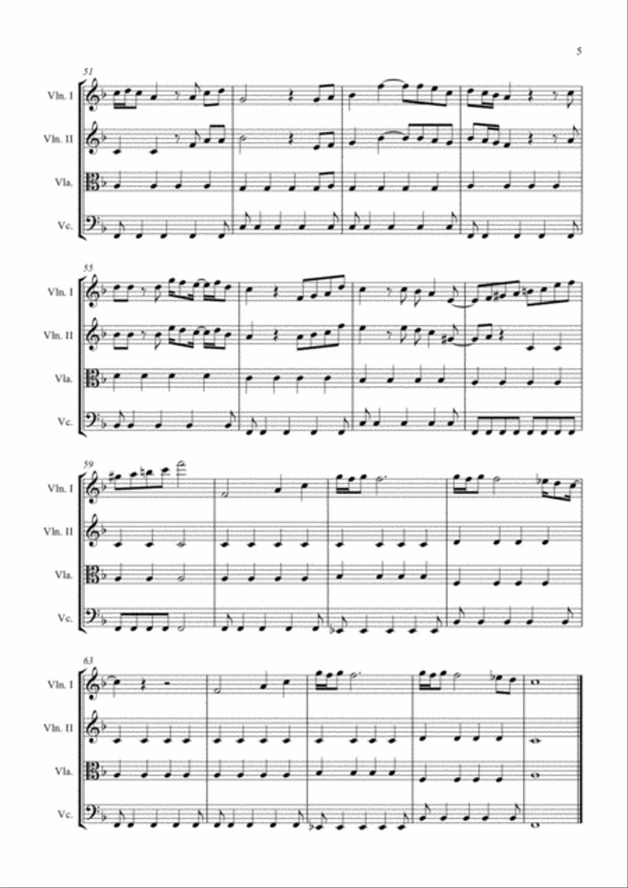 Hey Jude String Quartet scores gallery preview page 5