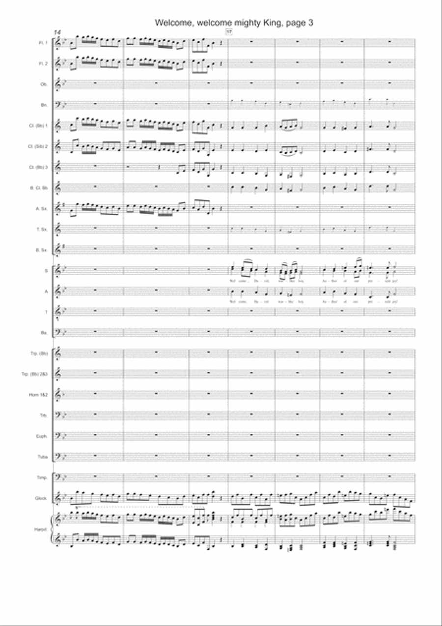 Welcome, welcome mighty King 4-Part scores gallery preview page 4