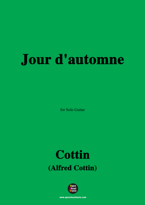 Book cover for Cottin-Jour d'automne,for Guitar