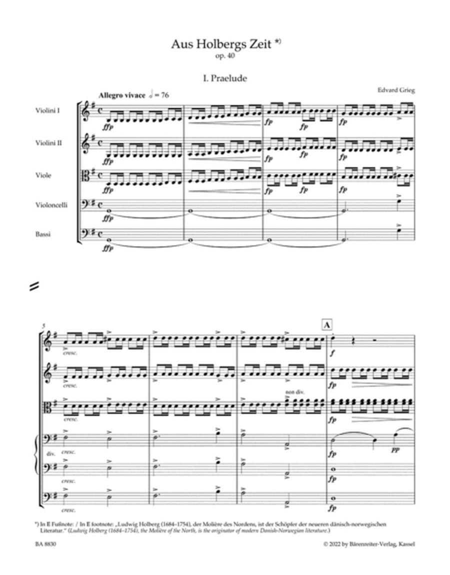 From Holbergs Time for String Orchestra, op. 40
