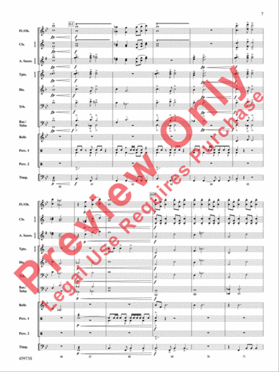 Rise of the Avatar Concert Band scores gallery preview page 8
