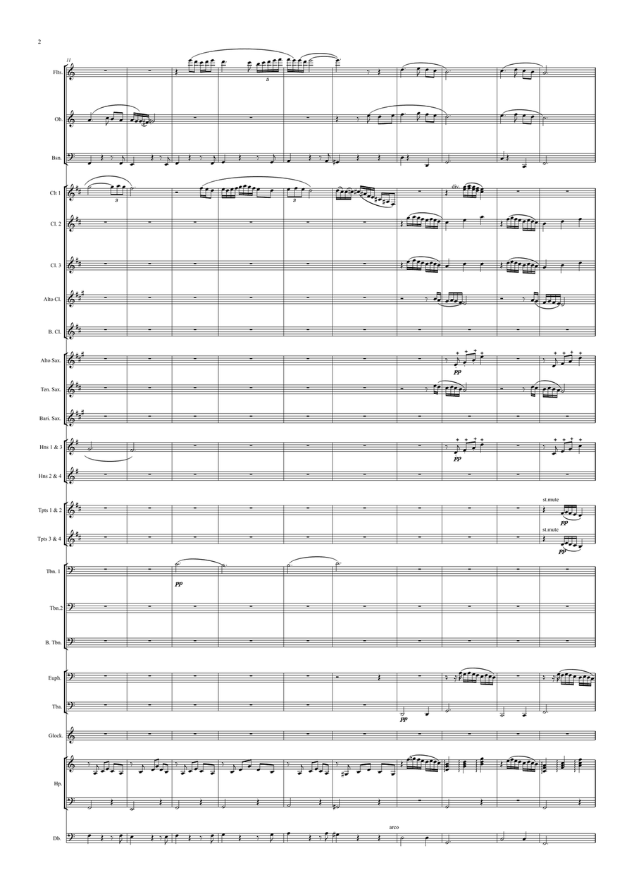 Elegy Sentimentale for Concert Band Concert Band scores gallery preview page 2