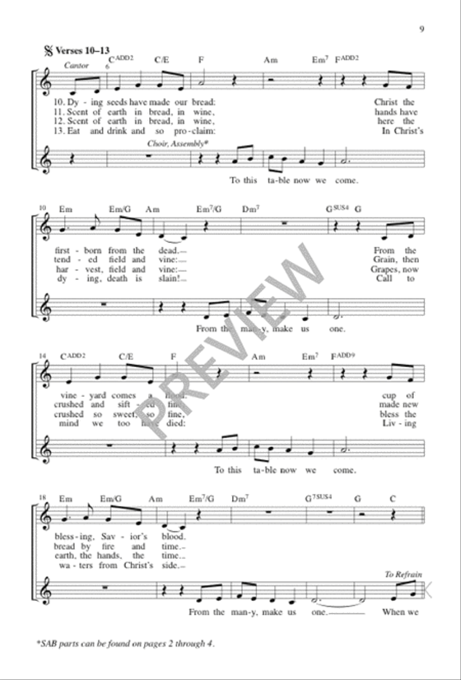 From the Many, Make Us One 3-Part scores gallery preview page 10