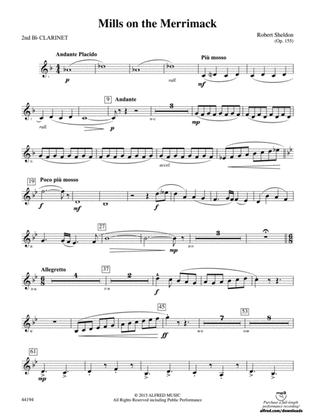 Mills on the Merrimack: 2nd B-flat Clarinet