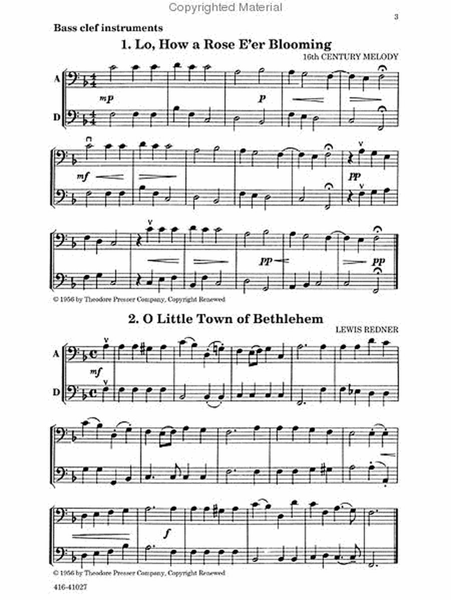 Play A Song Of Christmas, Bass Clef Instr.
