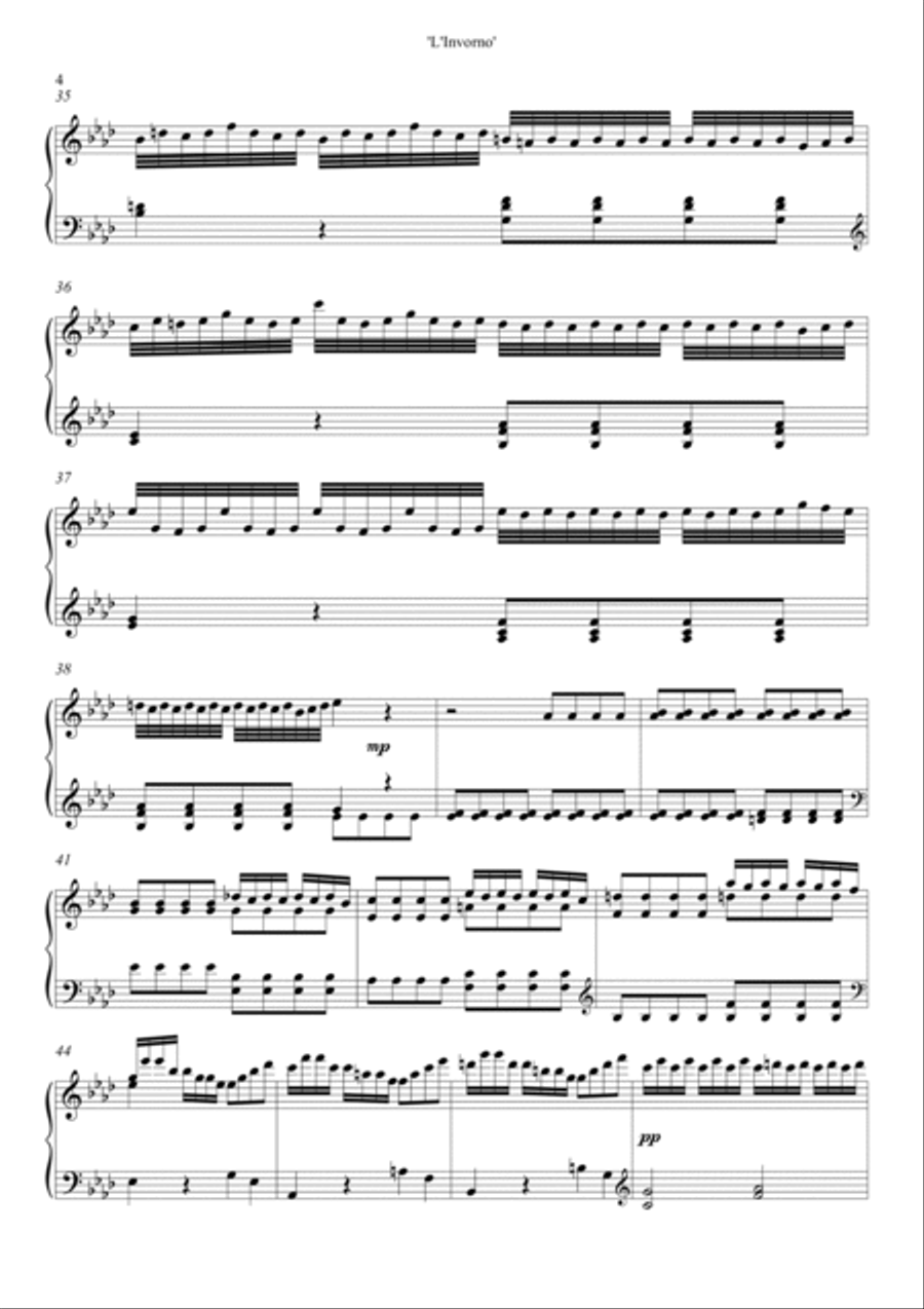 L'Inverno Piano Solo scores gallery preview page 4