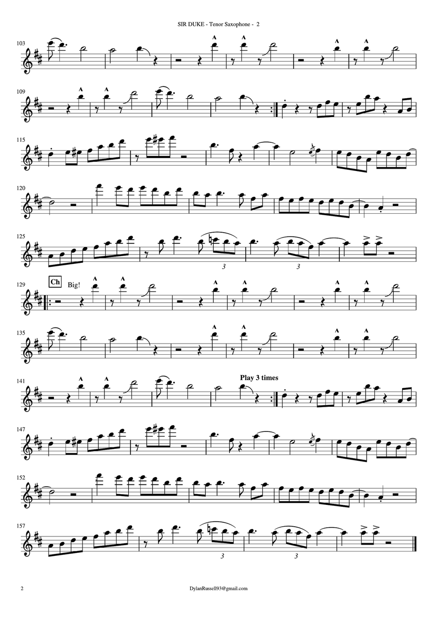 Sir Duke Sir Duke Small Ensemble scores gallery preview page 4