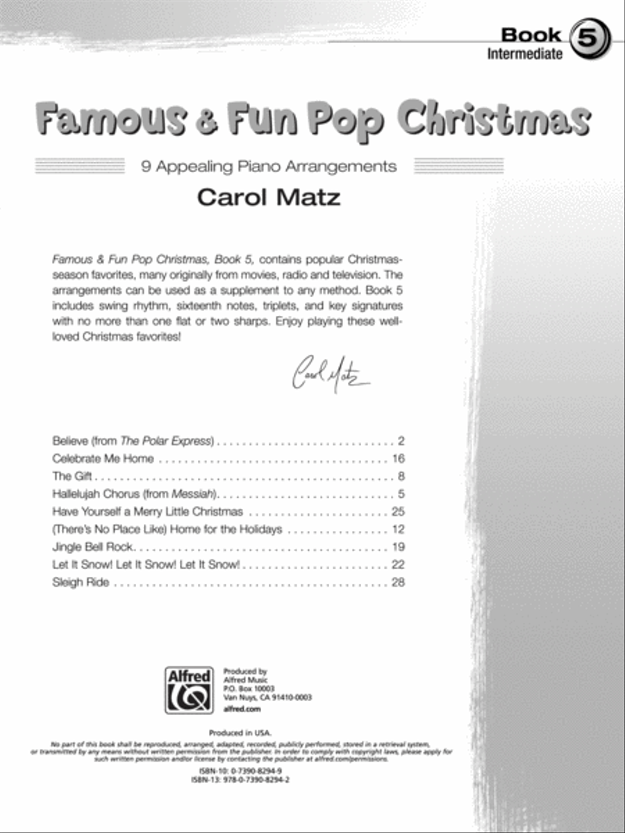 Famous & Fun Pop Christmas, Book 5