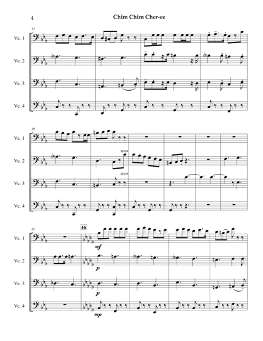 Chim Chim Cher-ee Small Ensemble scores gallery preview page 4
