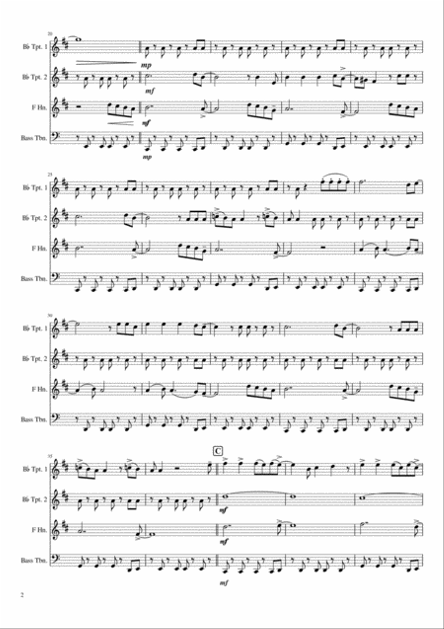 Viva La Vida Viva La Vida Brass Ensemble scores gallery preview page 2