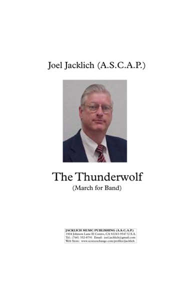 The Thunderwolf (March) - 11x17 TABLOID Score ONLY image number null
