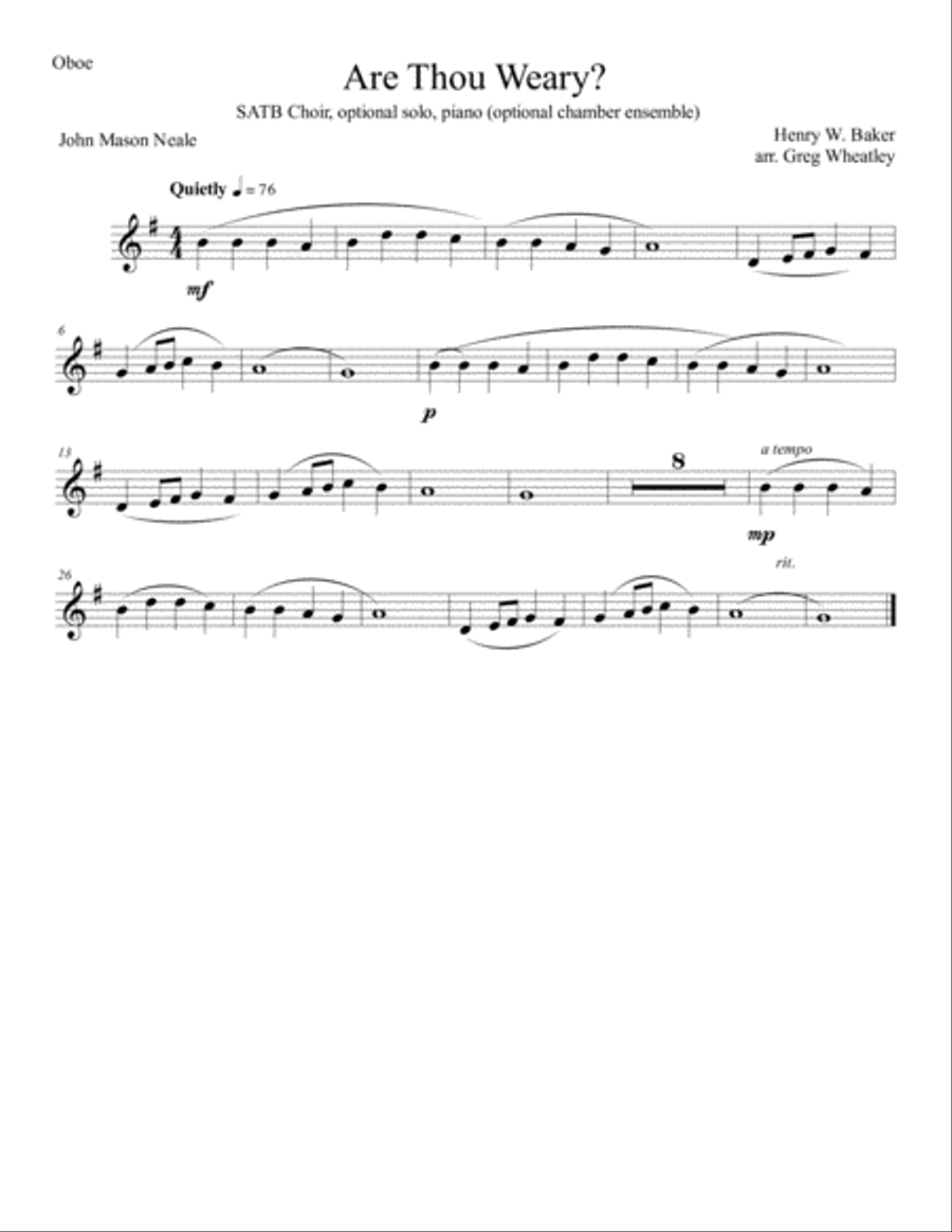 Art Thou Weary? 4-Part scores gallery preview page 3