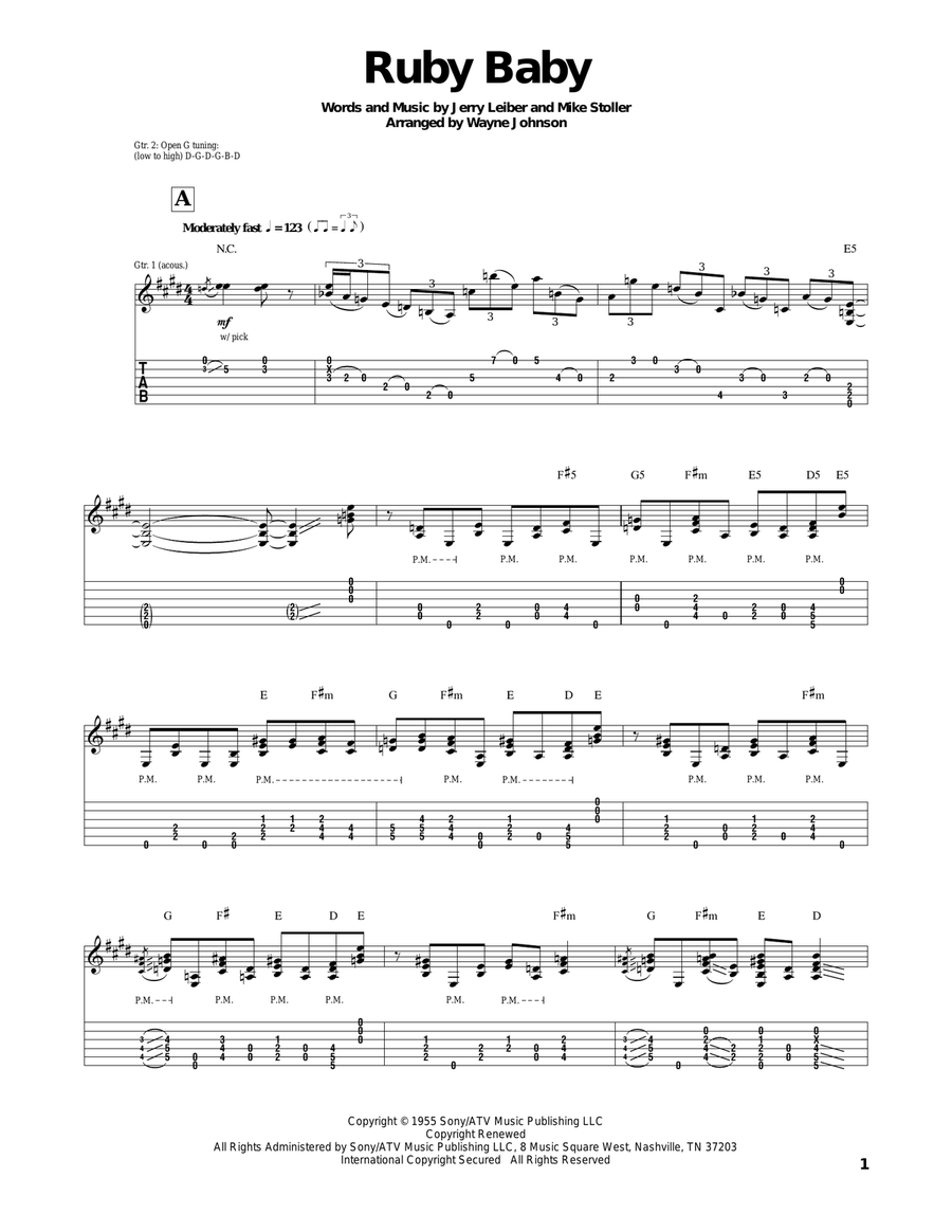 Ruby Baby Ruby Baby Acoustic Guitar scores gallery preview page 1