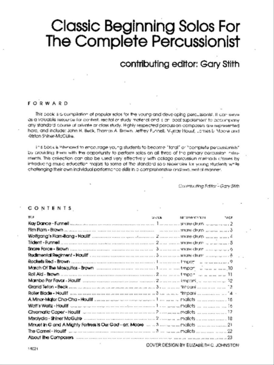 Classic Beginning Solos For The Complete Percussionist Percussion scores gallery preview page 2