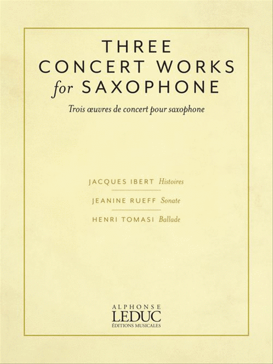 Three Concert Works for Saxophone Alto Saxophone scores gallery preview page 2
