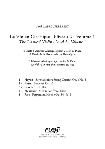 The Classical Violin - Level 2 - Volume 1 image number null