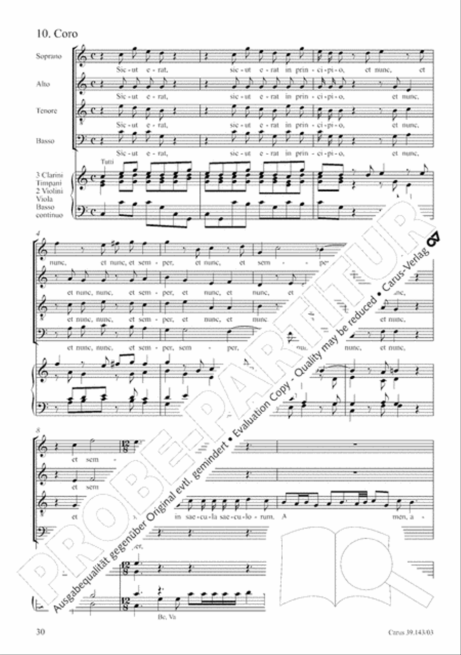 Magnificat in C major 4-Part scores gallery preview page 31