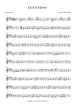 J.E.S.U.S Jesus Bb Trumpet Score