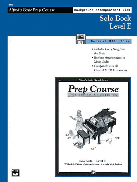 Alfred's Basic Piano Prep Course - General MIDI Disk For Solo Book Level E