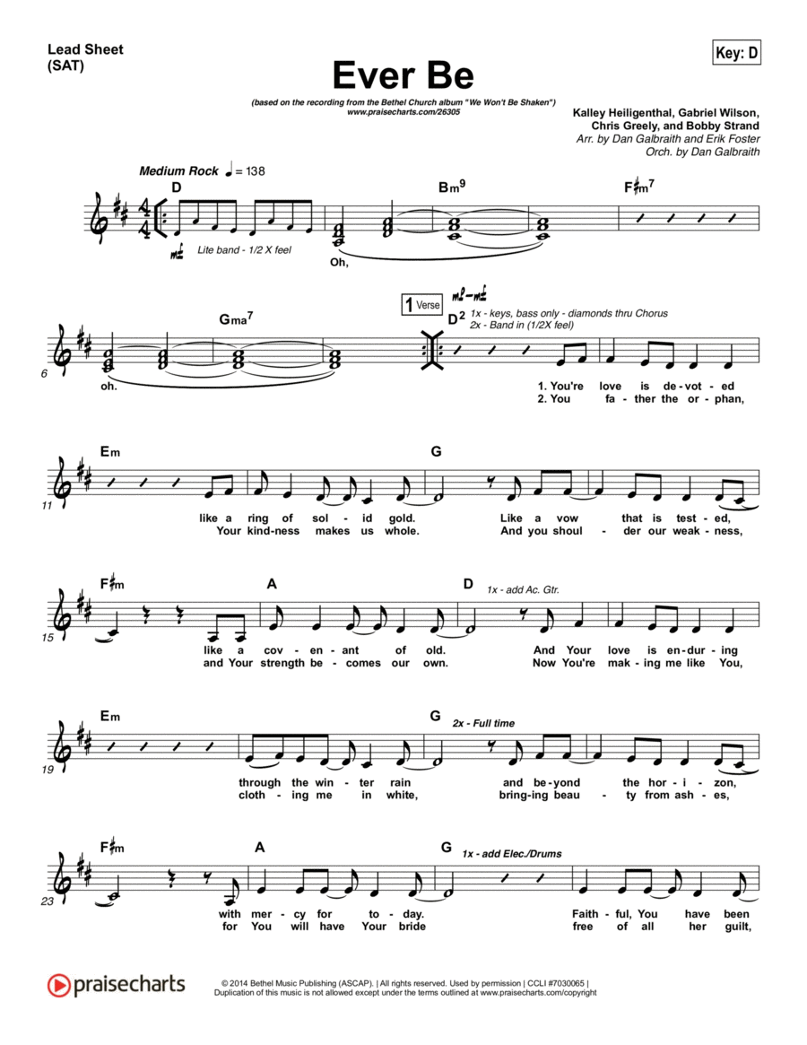 Ever Be Piano scores gallery preview page 1