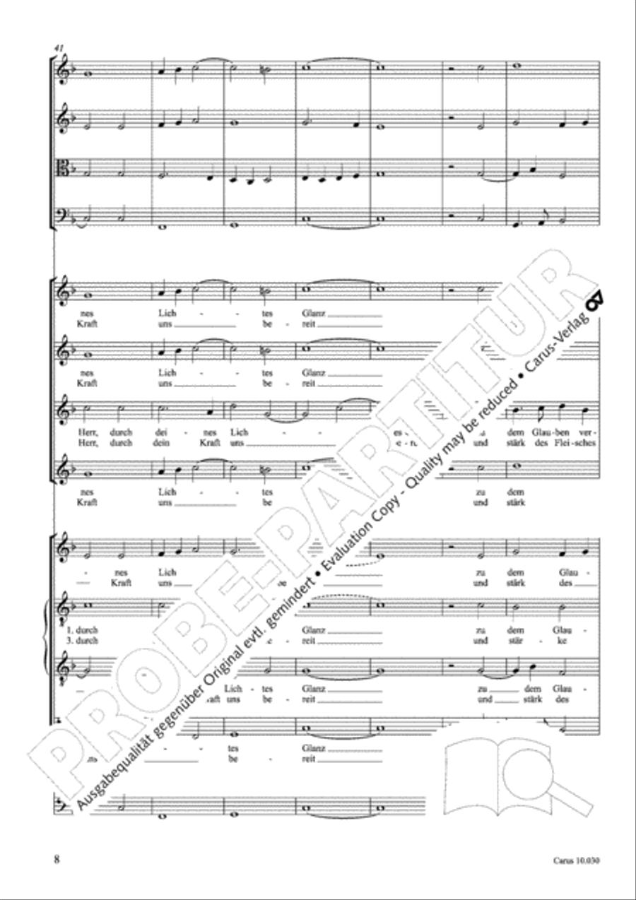 Come, Holy Ghost, God and Lord (Komm, Heiliger Geist, Herre Gott) 4-Part scores gallery preview page 9