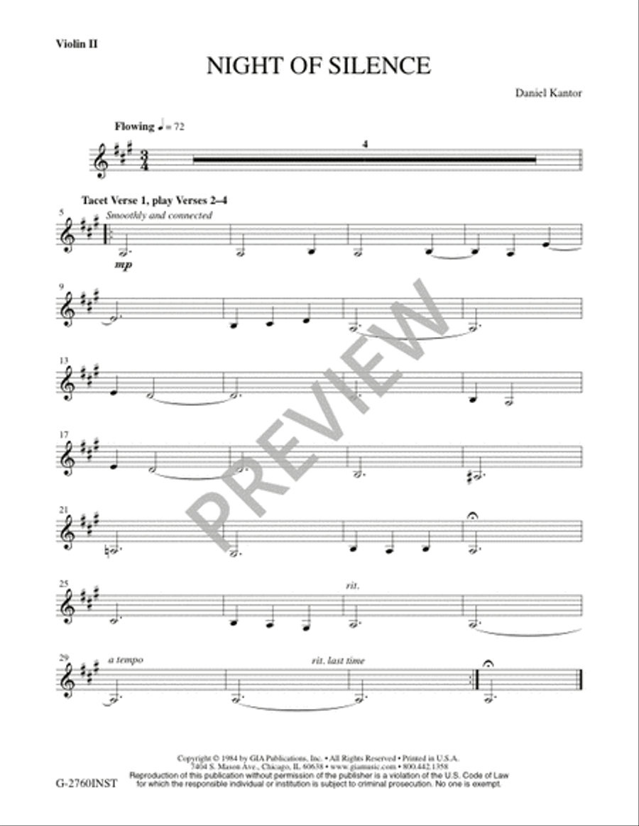 Night of Silence - Unison edition, Instrument edition Unison Choir scores gallery preview page 13