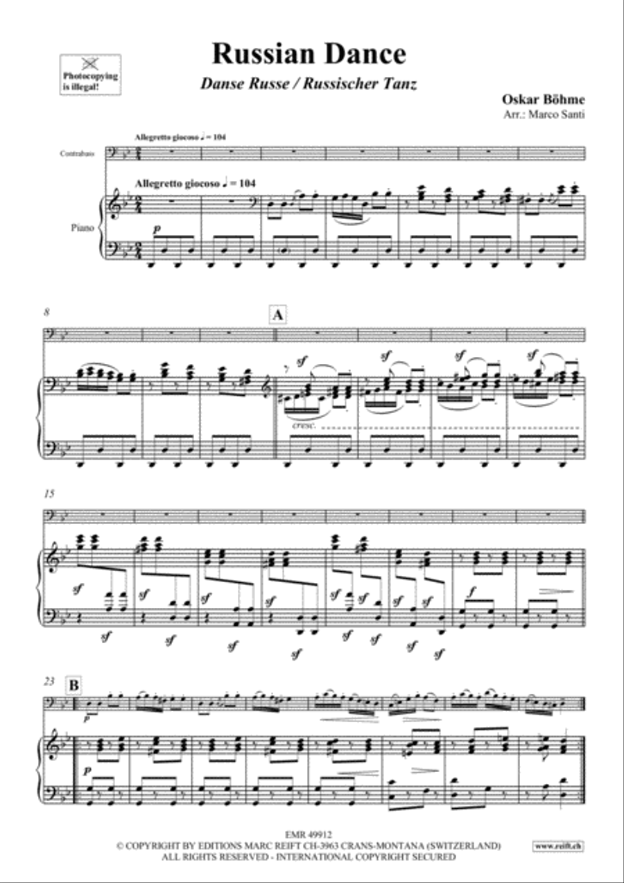 Russian Dance Double Bass scores gallery preview page 4