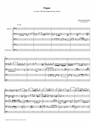 Fugue 08 from Well-Tempered Clavier, Book 2 (Bassoon Quintet)