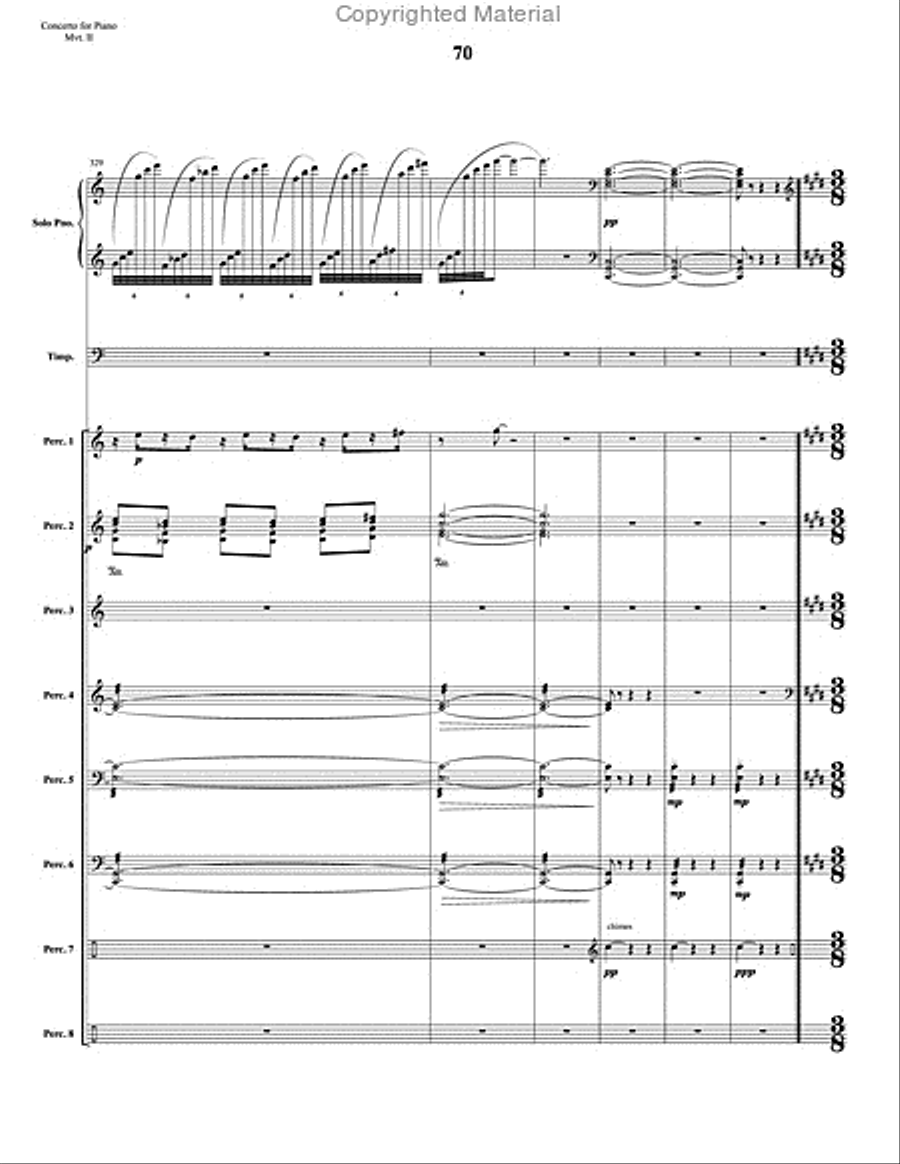 Concerto for Piano and Percussion Orchestra Percussion Ensemble scores gallery preview page 92