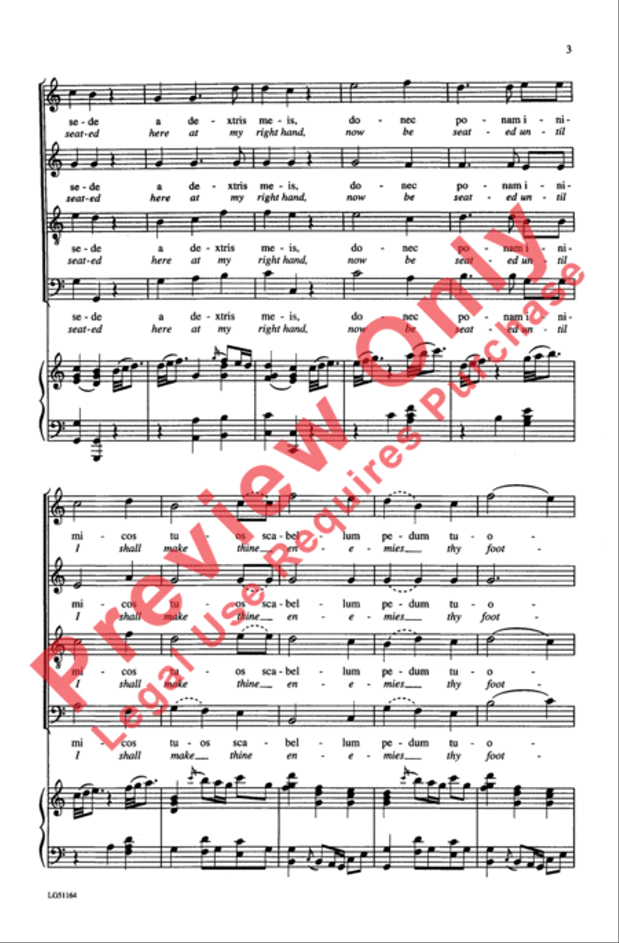 Dixit Dominus, K. 399 Dixit Dominus, K. 399 4-Part scores gallery preview page 3