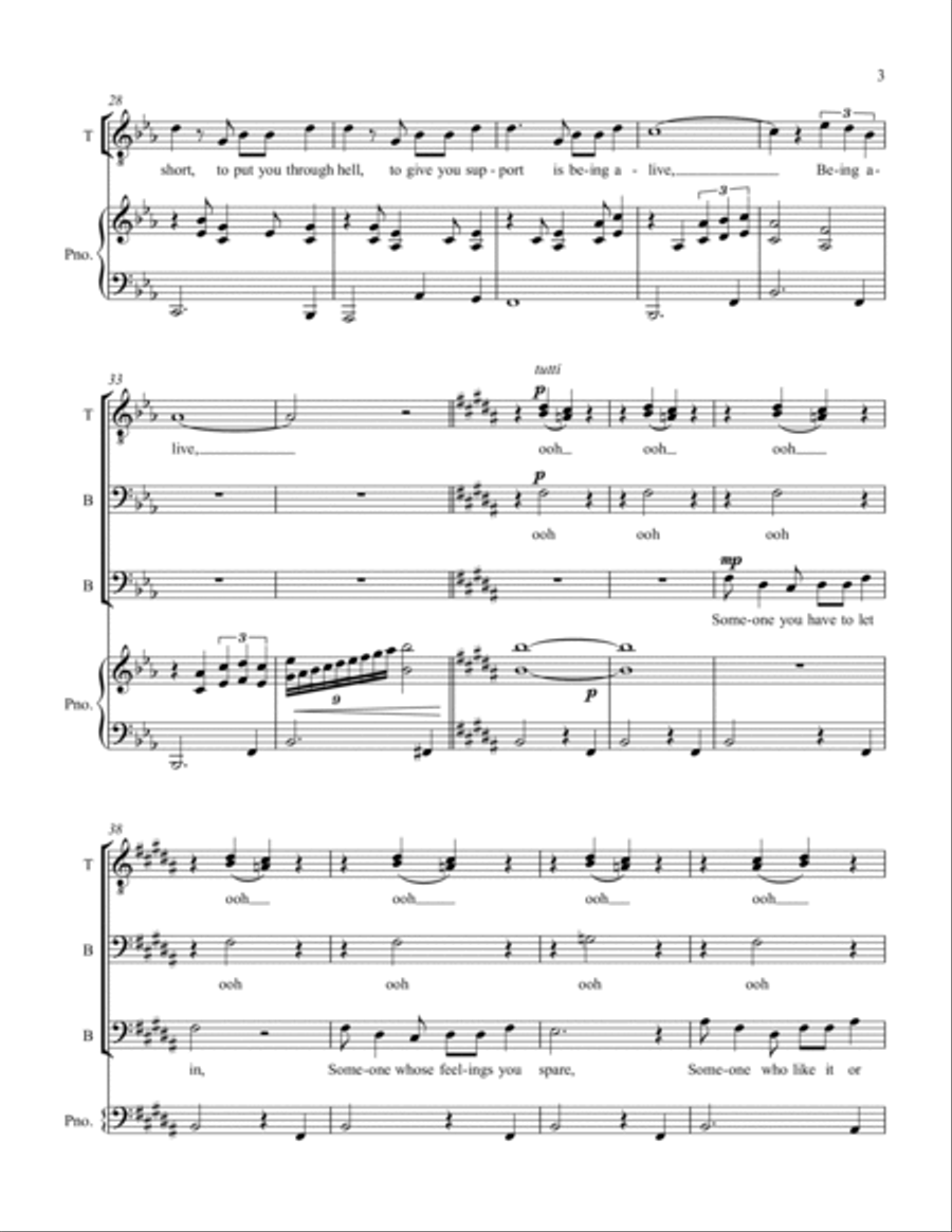 Being Alive Being Alive TTBB scores gallery preview page 4