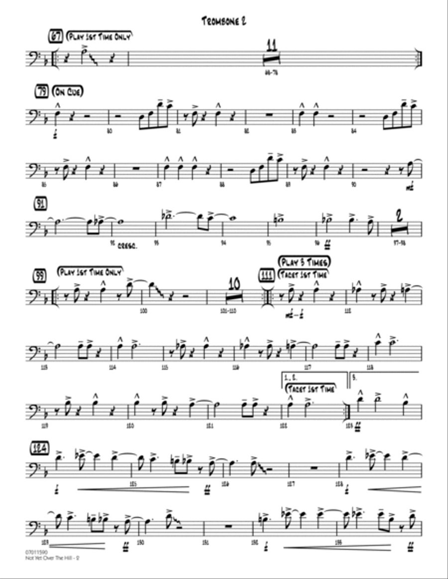 Not Yet Over the Hill - Trombone 2 Trombone scores gallery preview page 2