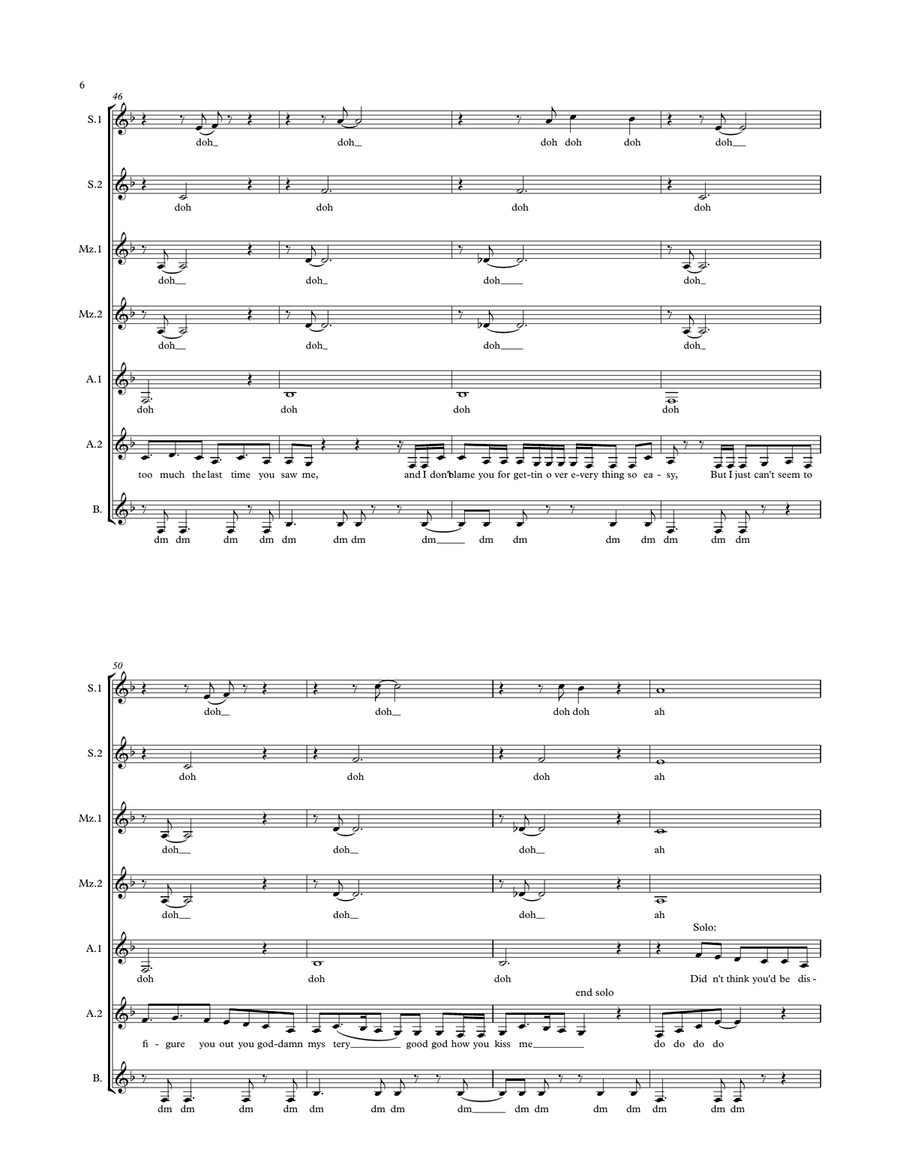 I Like U SSAA - Digital Sheet Music page 6