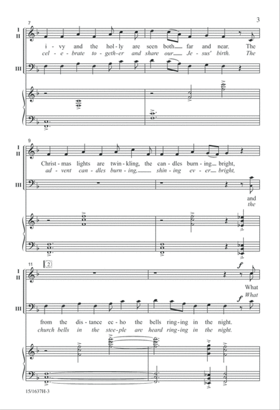Irish Carol 3-Part scores gallery preview page 3