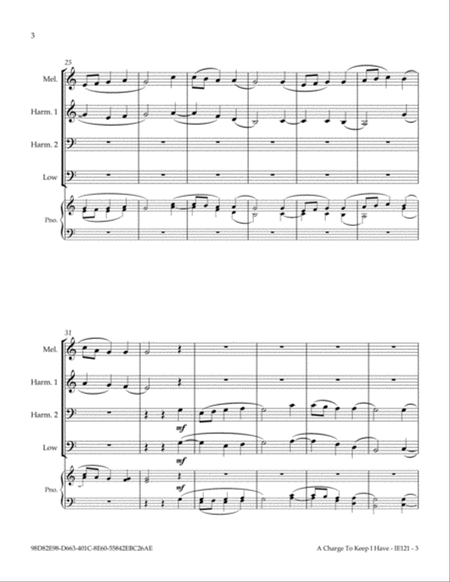 A Charge To Keep I Have Full Orchestra scores gallery preview page 4