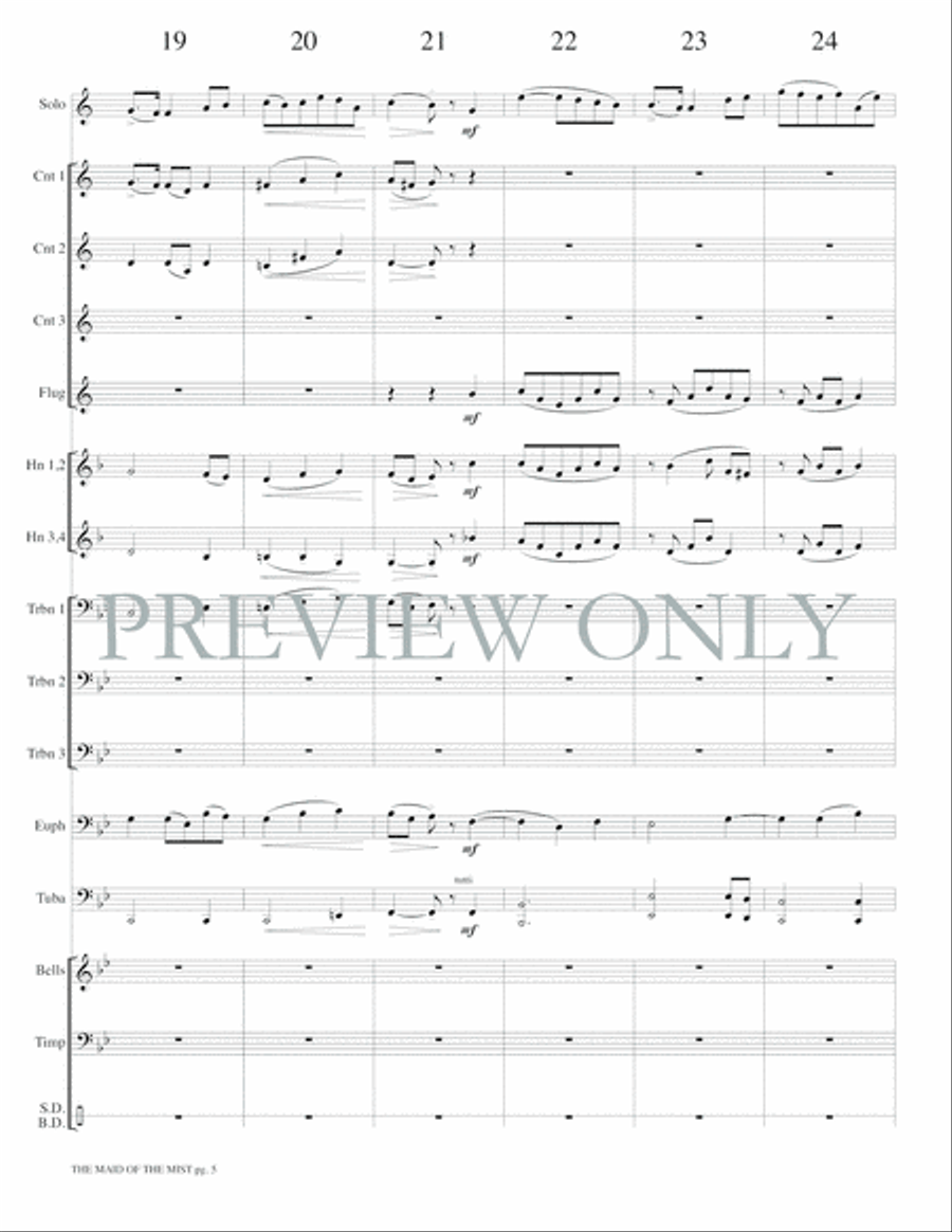 The Maid of the Mist Small Ensemble scores gallery preview page 7