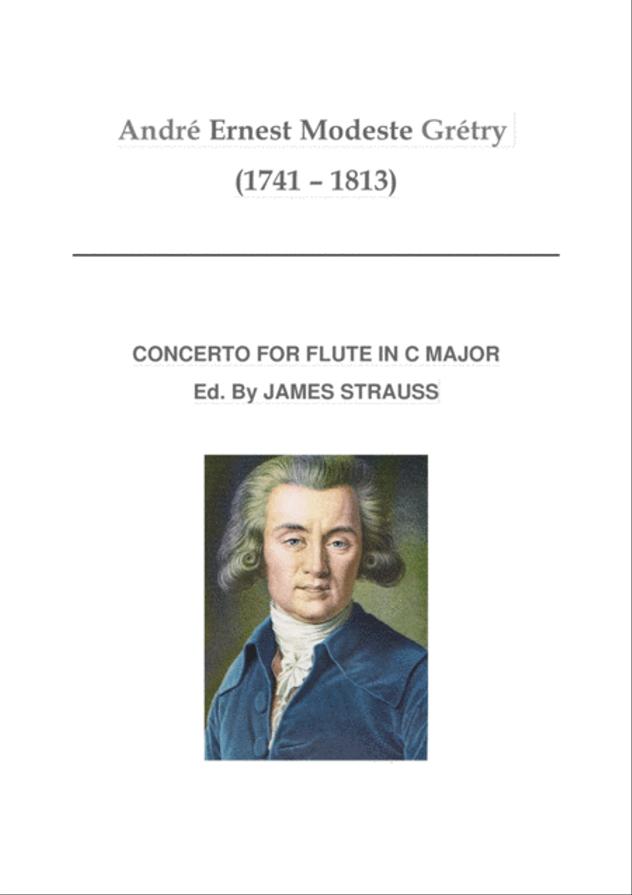 Concerto for flute and orchestra in C major Chamber Orchestra scores gallery preview page 1