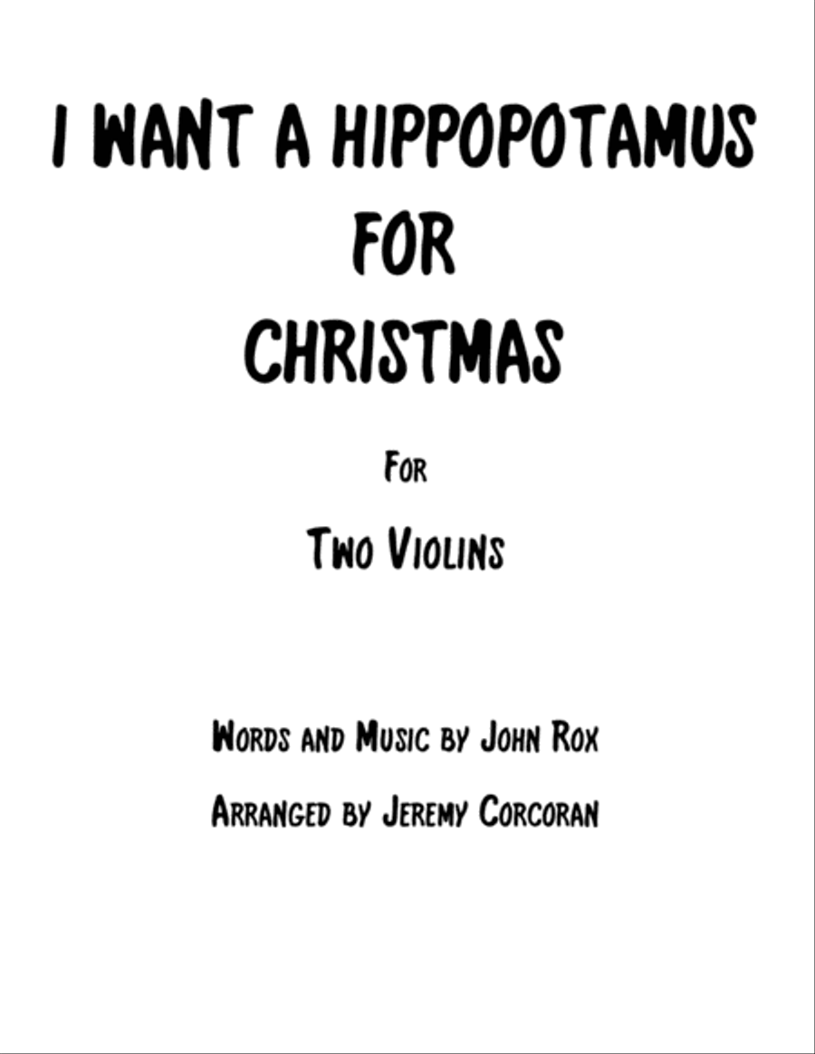 I Want A Hippopotamus For Christmas (Hippo The Hero) String Duet scores gallery preview page 1
