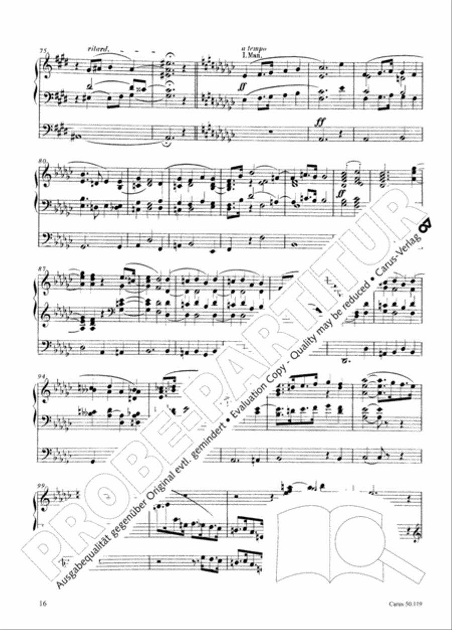 Organ Sonata No. 6 in E flat minor Organ scores gallery preview page 17