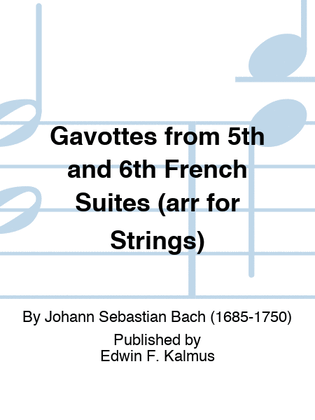 Book cover for Gavottes from 5th and 6th French Suites (arr for Strings)