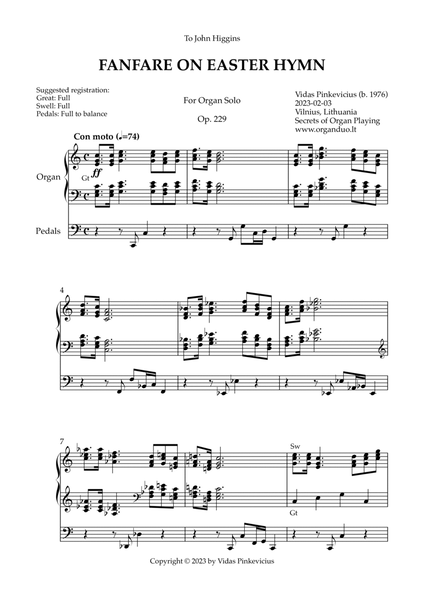 Fanfare on Easter Hymn, Op. 229 (Organ Solo) by Vidas Pinkevicius