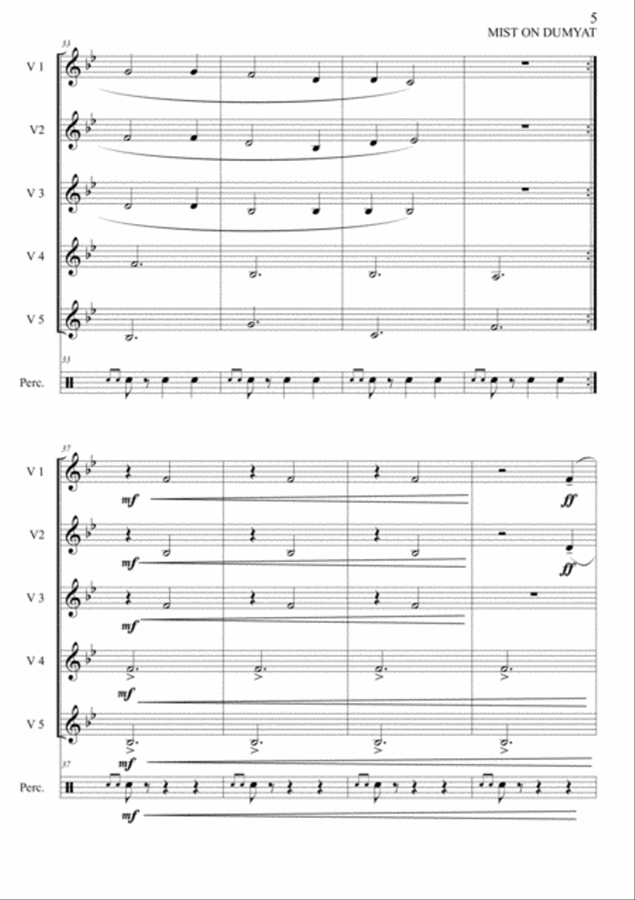 Mist on Dumyat - Flexible beginner band Concert Band scores gallery preview page 5