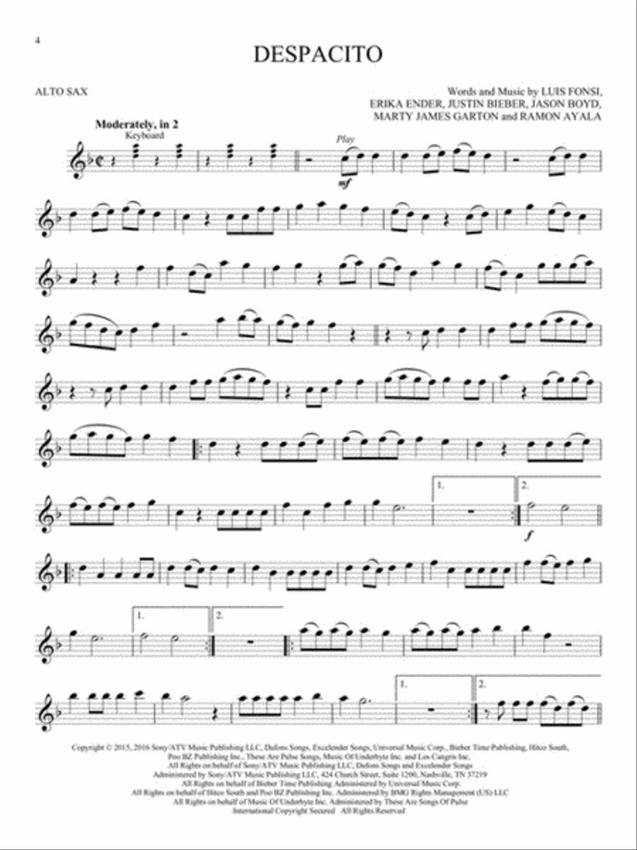 Saxophone pop best sale music