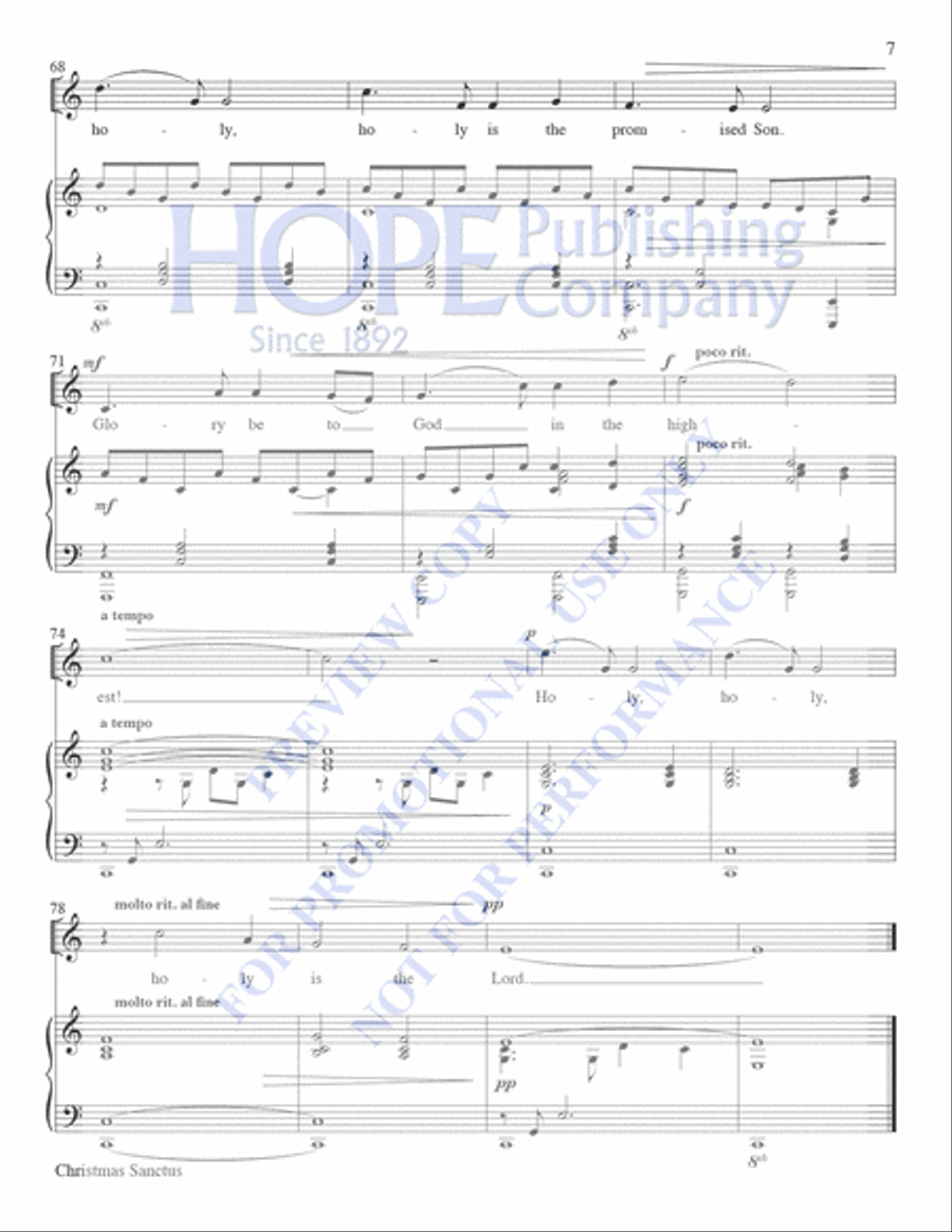 Christmas Sanctus Christmas Sanctus Choir scores gallery preview page 7